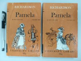 Everyman's Library No.683、684（人人文库，第683册、684册）: RICHARDSON Pamela 《帕梅拉》二册全，美品现货