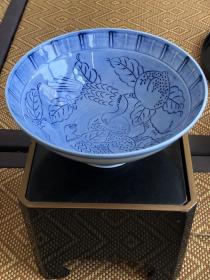 清兵卫作｜浮雕满工高足中钵