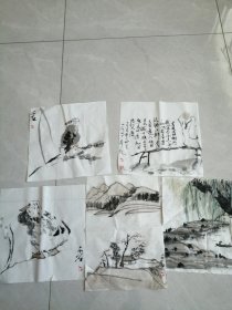 手绘国画小品5幅