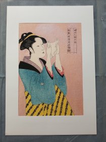 浮世绘版画 大判 黑云母摺 役者绘 软片 画心尺寸：28.5*19.5厘米 东洌斋写乐画 古法纯手摺版画 套色版画 浮世绘名作 具体如图 C4