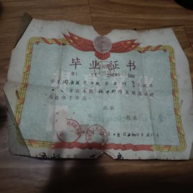 1960年毕业证书（毛泽东头像）