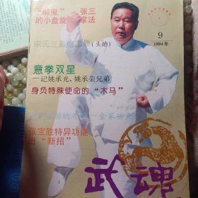 武魂杂志 1994 9 1994年第9期 不缺页 醉鬼张三的小盘旋掌法 宋氏三皇炮锤拳头趟 金家功夫的灵魂 开合秘授 八卦掌的神形八桩 上 意拳摩擦步基础 太极拳的十大保健作用