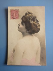 【E308老明信片】女性名人明信片，明星写真明信片，1905年左右明信片，欧洲早期明信片，外国明信片