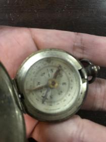 民国时期 微型怀表式白铜指南针（直径3.5cm）可以正常使用，或是军官用品