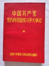 1968年山西大学<中国共产党党内两条路线斗争大事记>378页