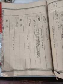 刘氏宗谱（浙江兰溪）卷一，二，三，一套齐。前一册白纸，后一册黄纸。