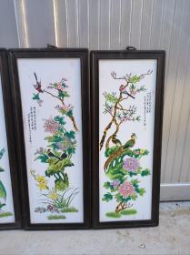 瓷板画一套 完整漂亮 品相尺寸如图！