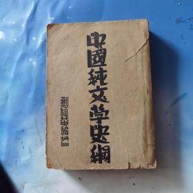 民国(1935)初版 刘经菴编著《中国纯文学史纲 》大32开平装本一册 北平著者书店发行 ！陈介白作序，内分诗歌、词、曲及小说等4编进行论述