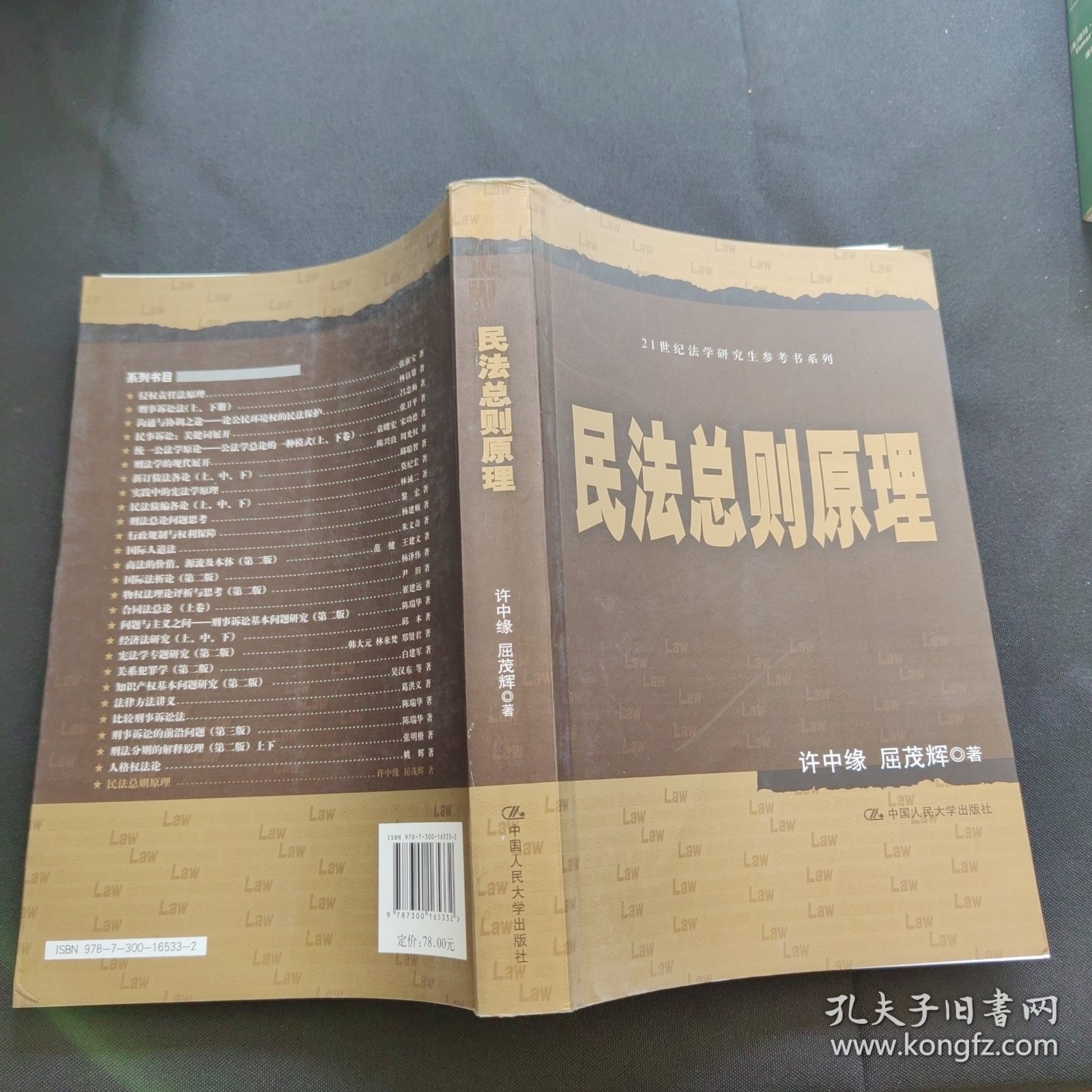 21世纪法学研究生参考书系列：民法总则原理