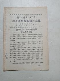 .浙江省1957年眉茶初制技术指导意见