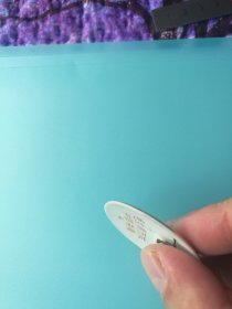 毛主席像章 ”第三版标准像“· 瓷章（正面图: 毛主席第三版标准像 外圈金色边；背文：毛主席万岁 中国湖南 4）[规格尺寸：4.4*4.4cm]【像章带有外包装袋，非常稀缺的题材，收藏佳品；实物拍照 品质自鉴】