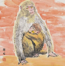 中美协程锦龙作品《母子情》 程锦龙，中国美术家协会会员，浙江省美协会员，浙江省花鸟画家协会会员，中国国画家协会理事。受业于西安美术学院国画系、文化部岩彩画高级研修班、中国美术家协会首届高级研修班，中国工笔画协会创作高研班结业。