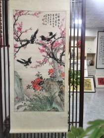 【徐悲鸿弟子缪宏先生】收藏级精品《四喜图》，寓意吉祥富贵，四尺整张，原裱立轴，品相如图。