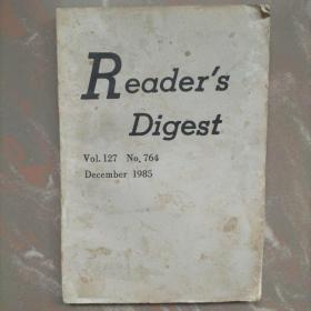 读者文摘英文版，Reader＇s digest dec 1985