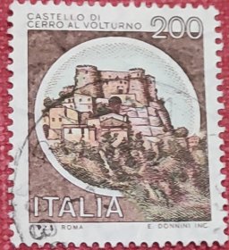 【意大利邮票】城堡普票200里拉信销 瓦尔多罗城堡