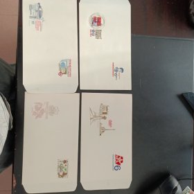 捷克斯洛伐克各国纪念题材邮资封4枚，官方雕刻版封，捷克斯洛伐克封片市场价较高，少见邮品，本店邮品满25元包邮。本店还在孔网开“韶州邮社”，