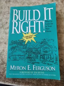 BUILD IT RIGHT REV FERGUSON【外文版】