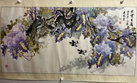 赵晨鹤花鸟作品