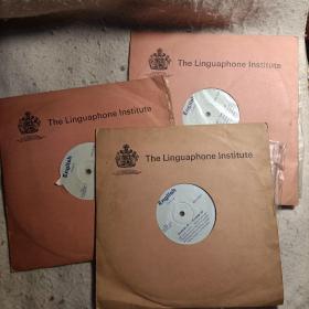 林格风英语The Linguaphone English  黑胶唱片（共三张）13课至30课 没有书！英国原版黑胶唱盘！具体课程单元看图！