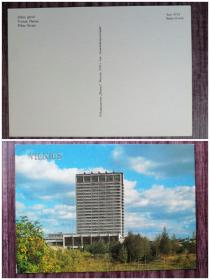 外国明信片，立陶宛原版，维尔纽斯地标建筑，品如图