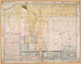 0170古地图1747-1774 北京内城图 清乾隆12年至39年间。纸本大小55.37*69.99厘米。宣纸原色微喷印制