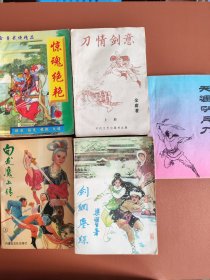 9册武侠小说合售：惊魂绝艳、剑网尘丝、天涯明月刀、刀情剑意、白发魔女传