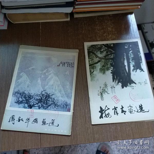 周昭华国画选   +  梅肖青画选   2本和售  实物拍图 现货 有馆藏 盖章