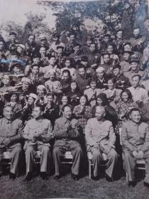60年代老照片《毛主席 朱德 刘少奇 周恩来》老四位全在，大尺寸20cm×15cm时代色彩浓厚！