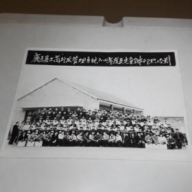 黑白老照片：鹿邑县工商行政管理系统84年度表先会全体干部职工合影