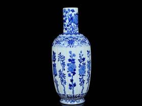 《精品放漏》康熙青花橄榄瓶——清代瓷器收藏