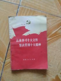 认真学习十大文件坚决贯彻十大精神