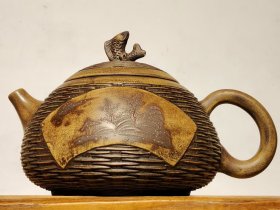 精品紫砂壶 纯手工制作 包浆浓厚 砂质一流 收藏摆设使用均可[咖啡] 高15公分 长20公分
