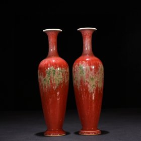 《精品放漏》康熙豇豆红瓶——清代瓷器收藏