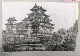 日本京都钢笔画