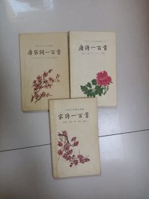 古典文学普及读物 唐诗一百首、宋诗一百首、唐宋词一百首（三本合售）