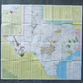 Texas official travel map 1999 德克萨斯州地图