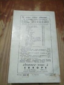 EUROPE REVUE MENSUILLE MAI-JUIN 1959 (法文版)
