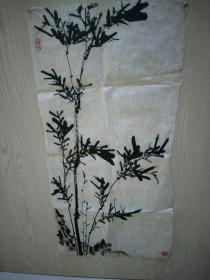 佚名老画《墨竹》，笔墨老练，寓意深长...