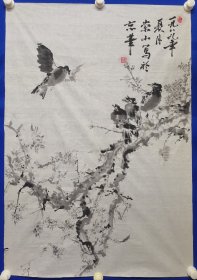 1989年 作品 ：北京画院，画家 ：王崇山 国画 一幅 尺寸98——————68厘米 ：1989年 ：作品