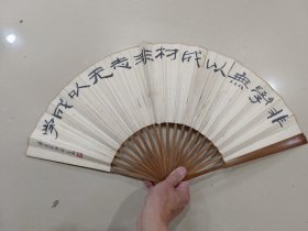 苏州国画院长张辛稼和金石篆刻书法家瓦翁花鸟画成扇