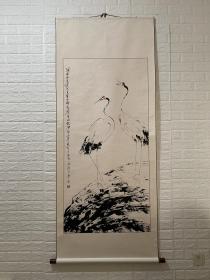 回流 山东指画家  崔明涛《指画～双鹤图》
简历见图十