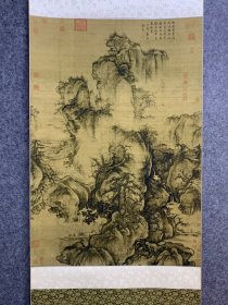 品名：No.1675【郭熙 早春图】 |精装挂轴 尺寸：203×76 材质：采用150g高清艺术加厚宣 纸，进口顶级微喷机复刻， 原汁原味，适合学习临摹 欣赏装饰。 整体锦绫装裱，锦绫收边， 以供饕赏，书房茶室装饰 之佳品，馈赠师友之好物