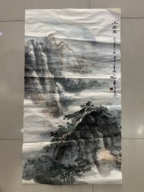 著名画家杨怀琰青绿山水画