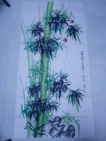 国画绿竹（节节高升）