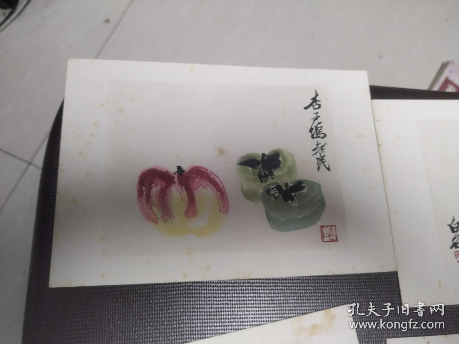 木板水印小画片 齐白石绘画 十二张