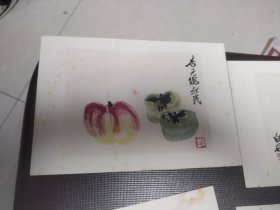 木板水印小画片 齐白石绘画 十二张