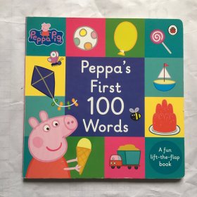 Peppa Pig Peppa's First 100 Words 粉红猪小妹佩琪英文原版 单词书 100个单词 大纸板翻翻书 低幼启蒙认知识物 认字书peppa