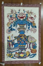 武强年画《四季平安》《大花瓶》（大尺幅）