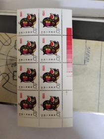 邮票：T80（八联）（带色标）