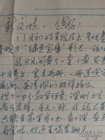 孙滋溪（1929-2016，著名美术家、美术教育家）信札一通一页，左下角空白处缺一小角不影响内容，提到有画作在《连环画报》发表等。